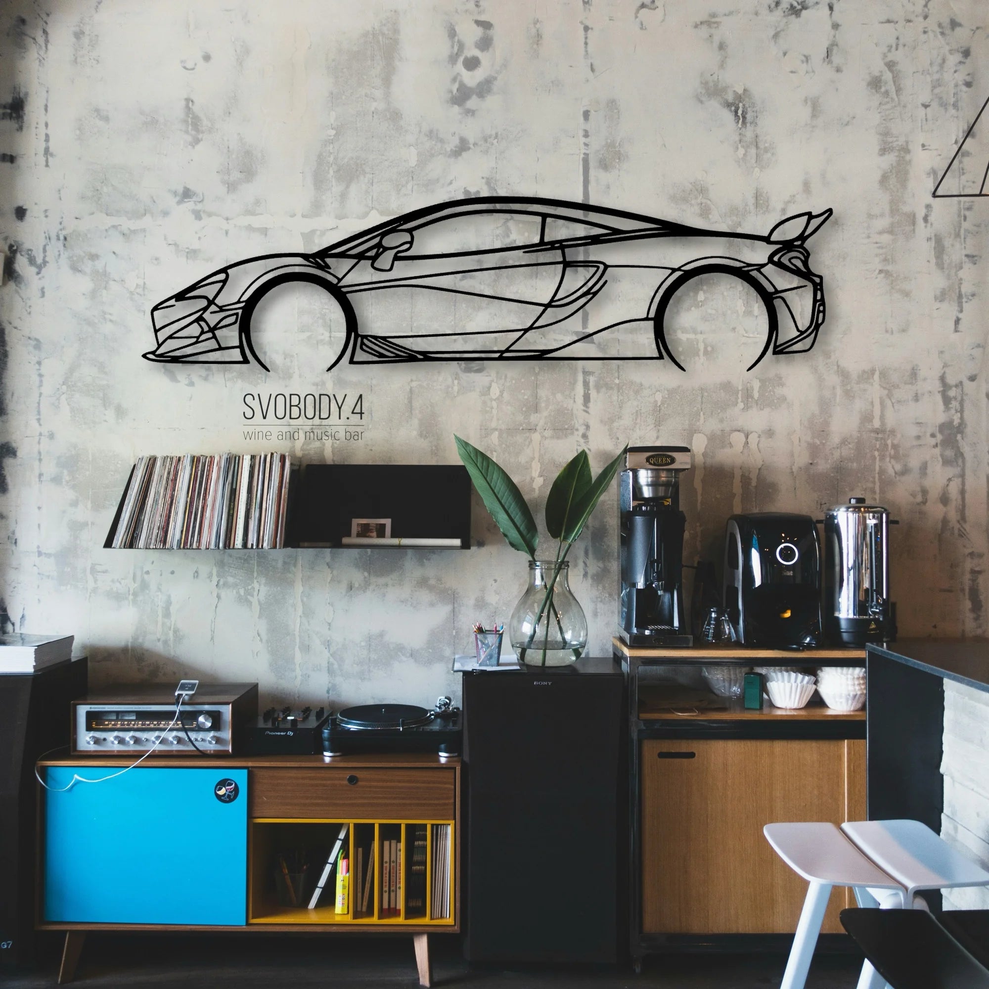 600LT 2019 Classic Silhouette Metal Wall Art - Automotive Garage Decor