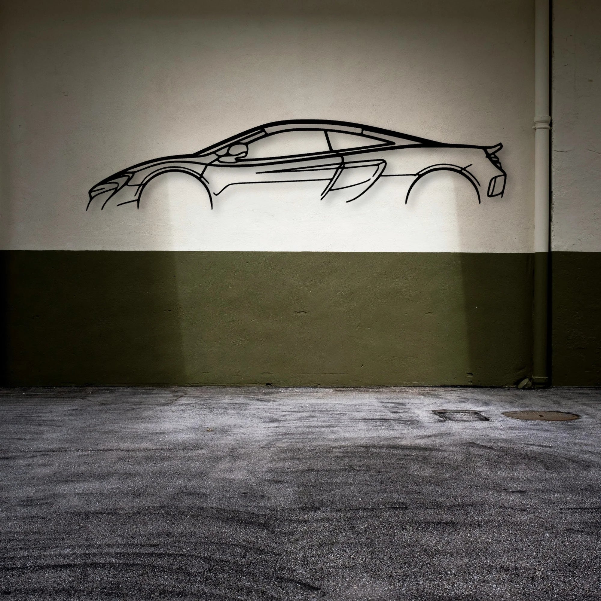 675 LT Classic Silhouette Metal Wall Art - Automotive Garage Decor