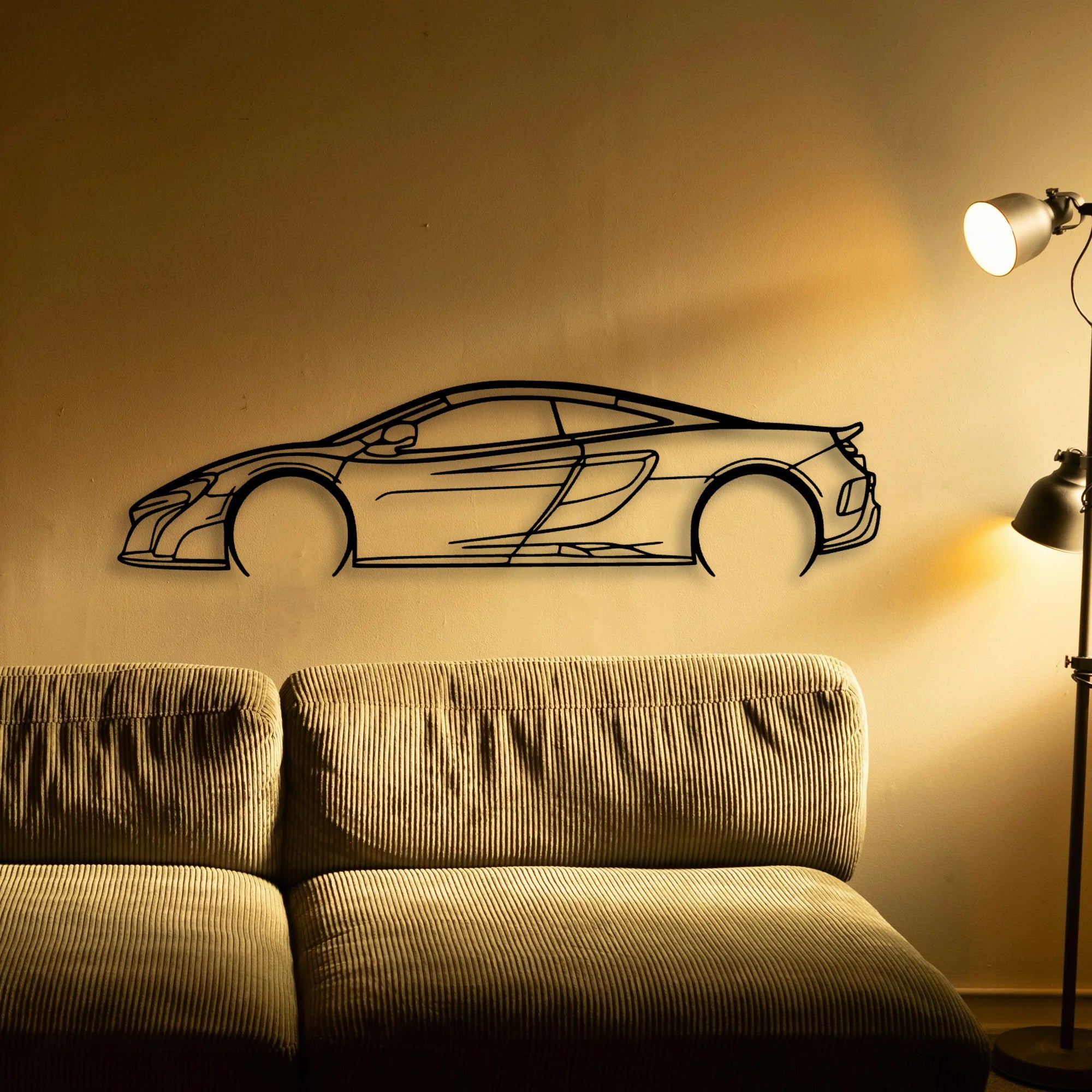 675 LT 2016 Classic Silhouette Metal Wall Art - Automotive Garage Decor