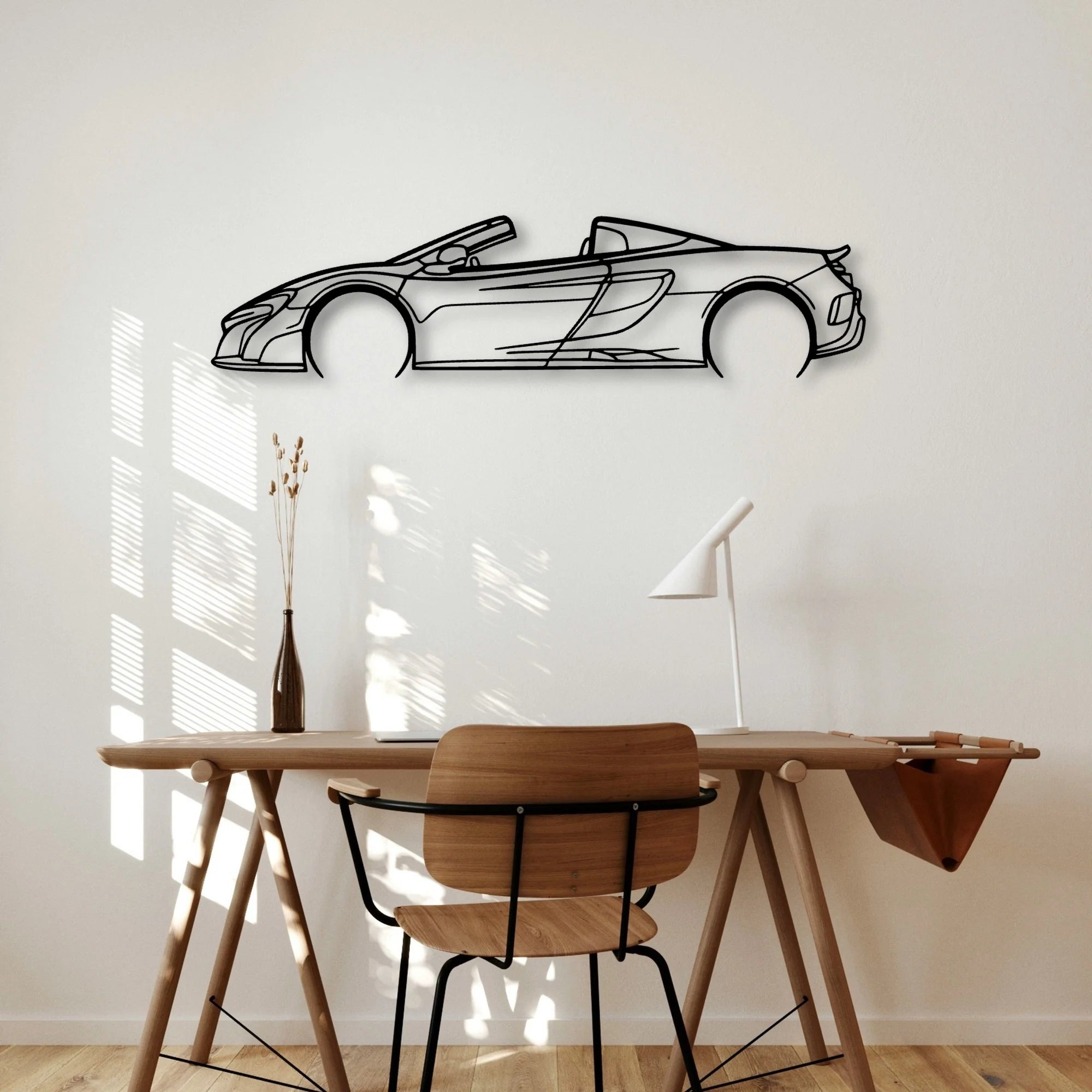 675 LT Spider Classic Silhouette Metal Wall Art - Automotive Garage Decor