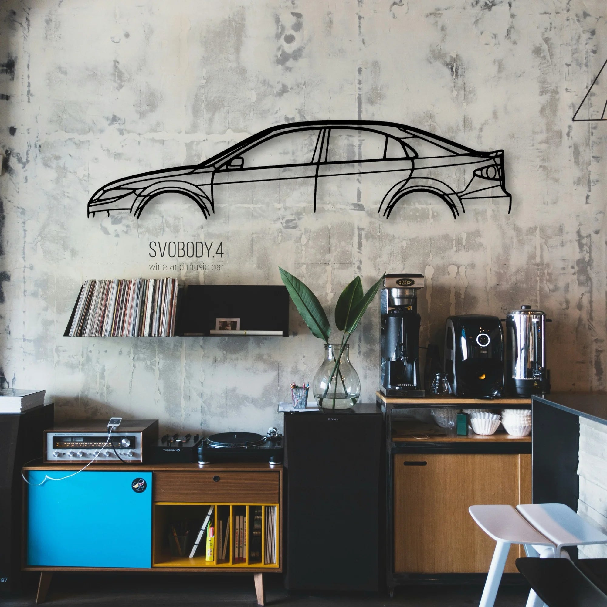 6 MPS 2006 Classic Silhouette Metal Wall Art - Automotive Garage Decor