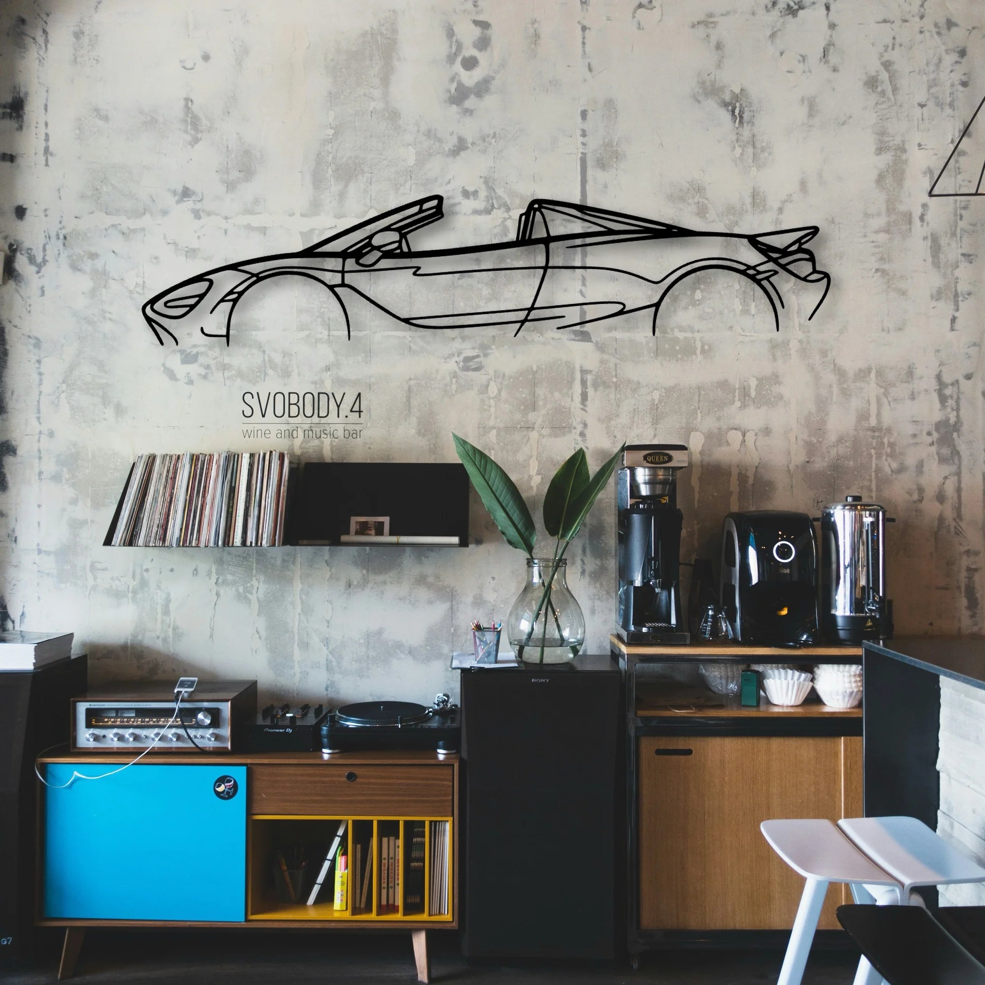 720S Spider 2022 Classic Silhouette Metal Wall Art - Automotive Garage Decor