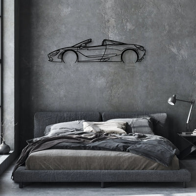 720S Spyder 2018 Classic Silhouette Metal Wall Art - Automotive Garage Decor