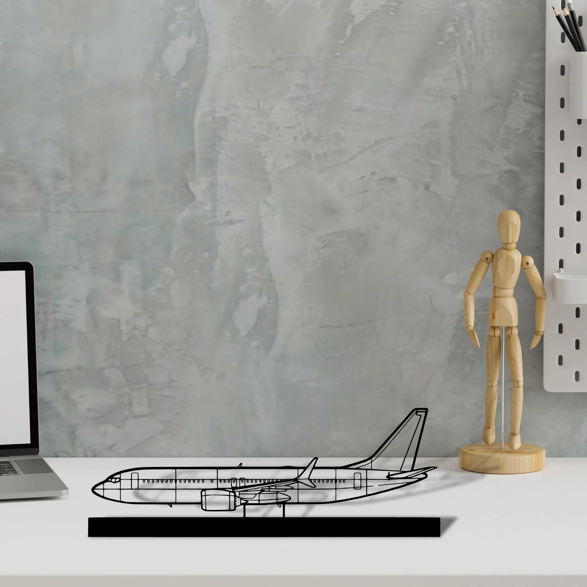 737-2 Silhouette Metal Art Stand - Aero Silhouette