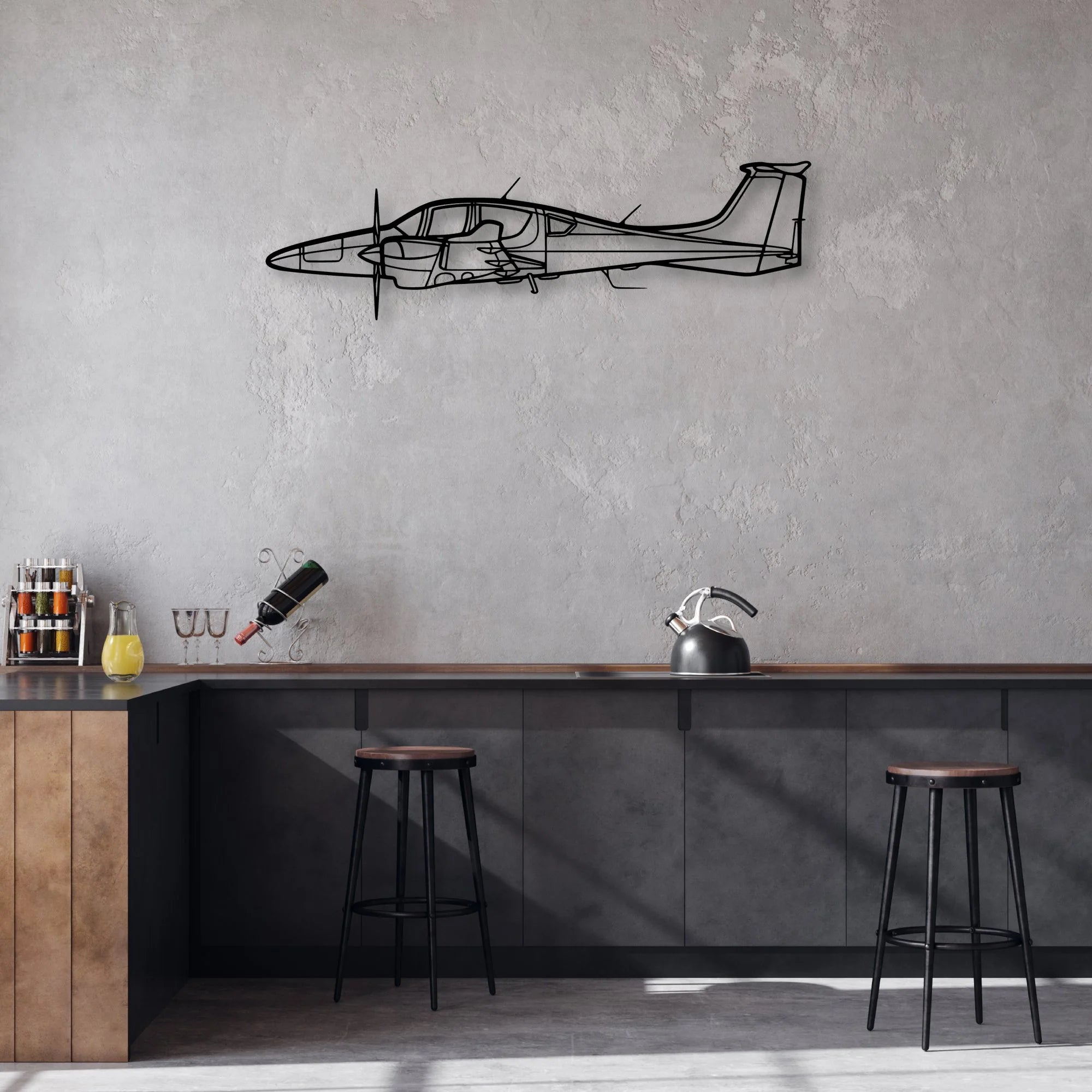 737 800NG 3 Classic Aircraft Silhouette Metal Wall Art - Aviation Hangar Decor