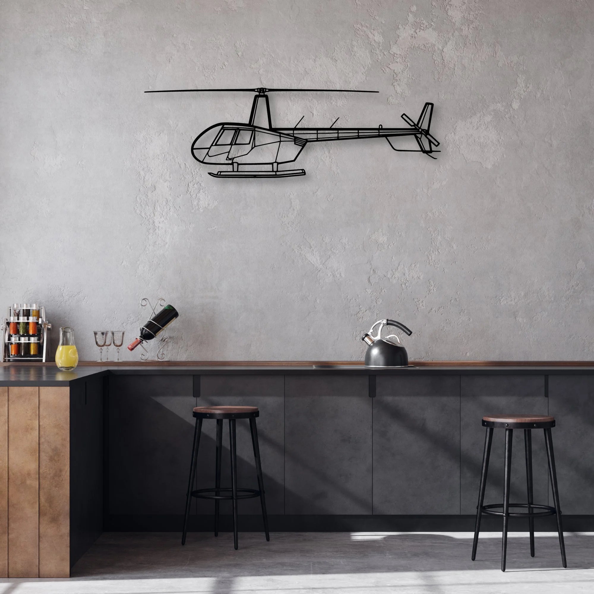 747 200B Classic Aircraft Silhouette Metal Wall Art - Aviation Hangar Decor