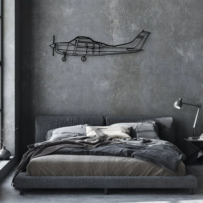 747 400F 3 Classic Aircraft Silhouette Metal Wall Art - Aviation Hangar Decor