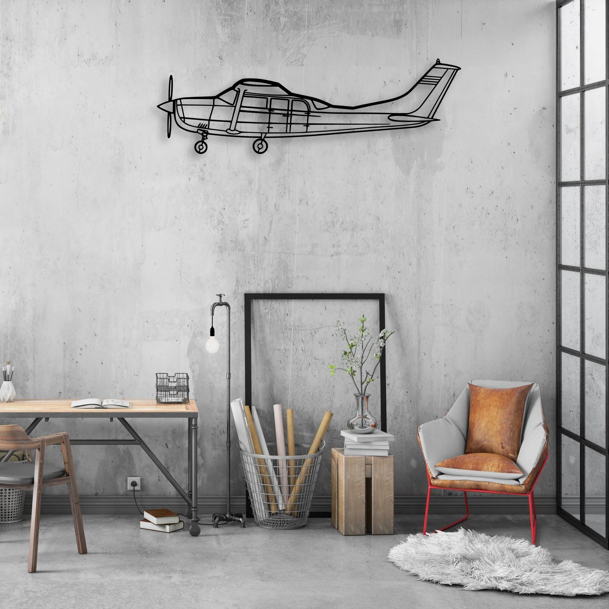 747 400F 3 Classic Aircraft Silhouette Metal Wall Art - Aviation Hangar Decor