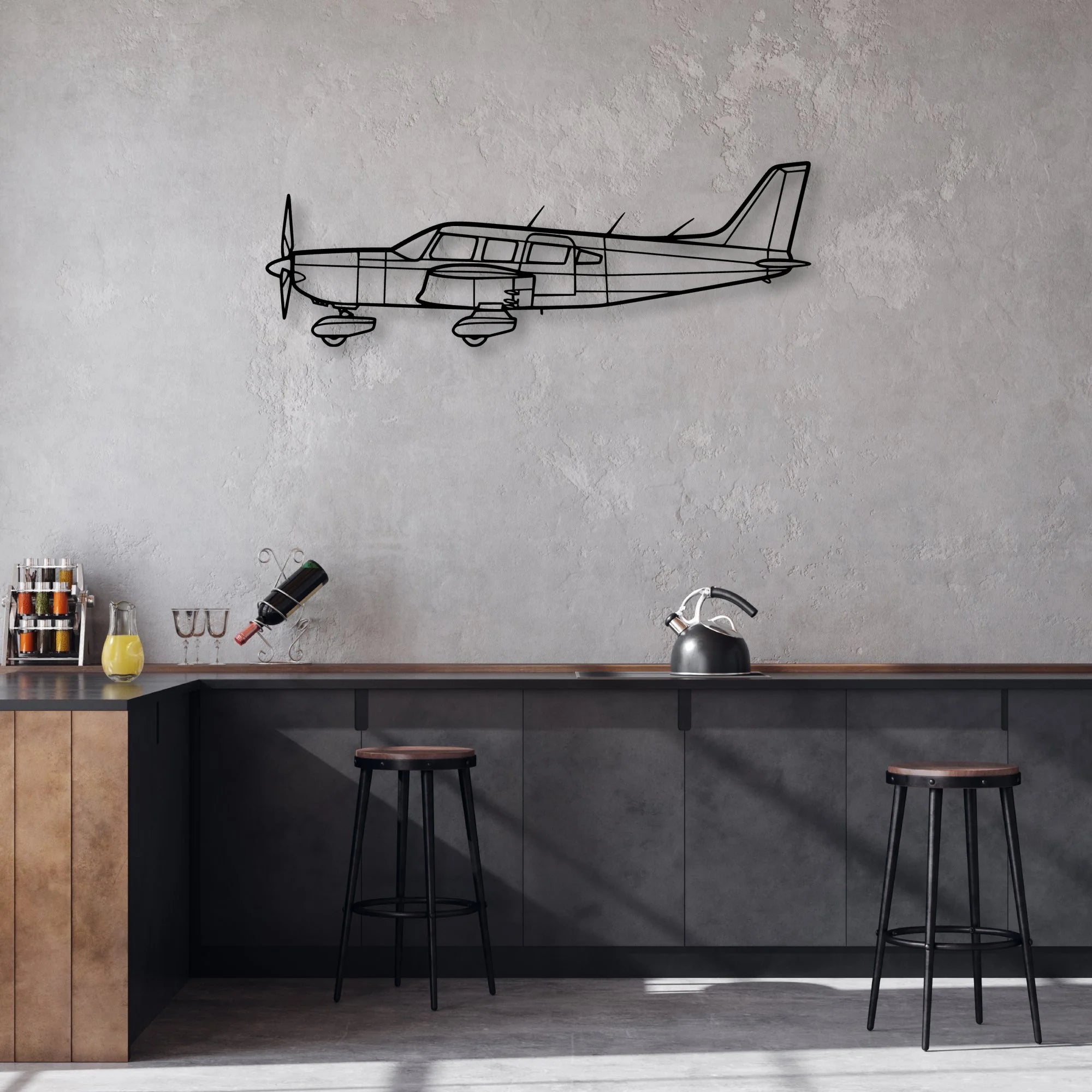 747 400F 4 Classic Aircraft Silhouette Metal Wall Art - Aviation Hangar Decor