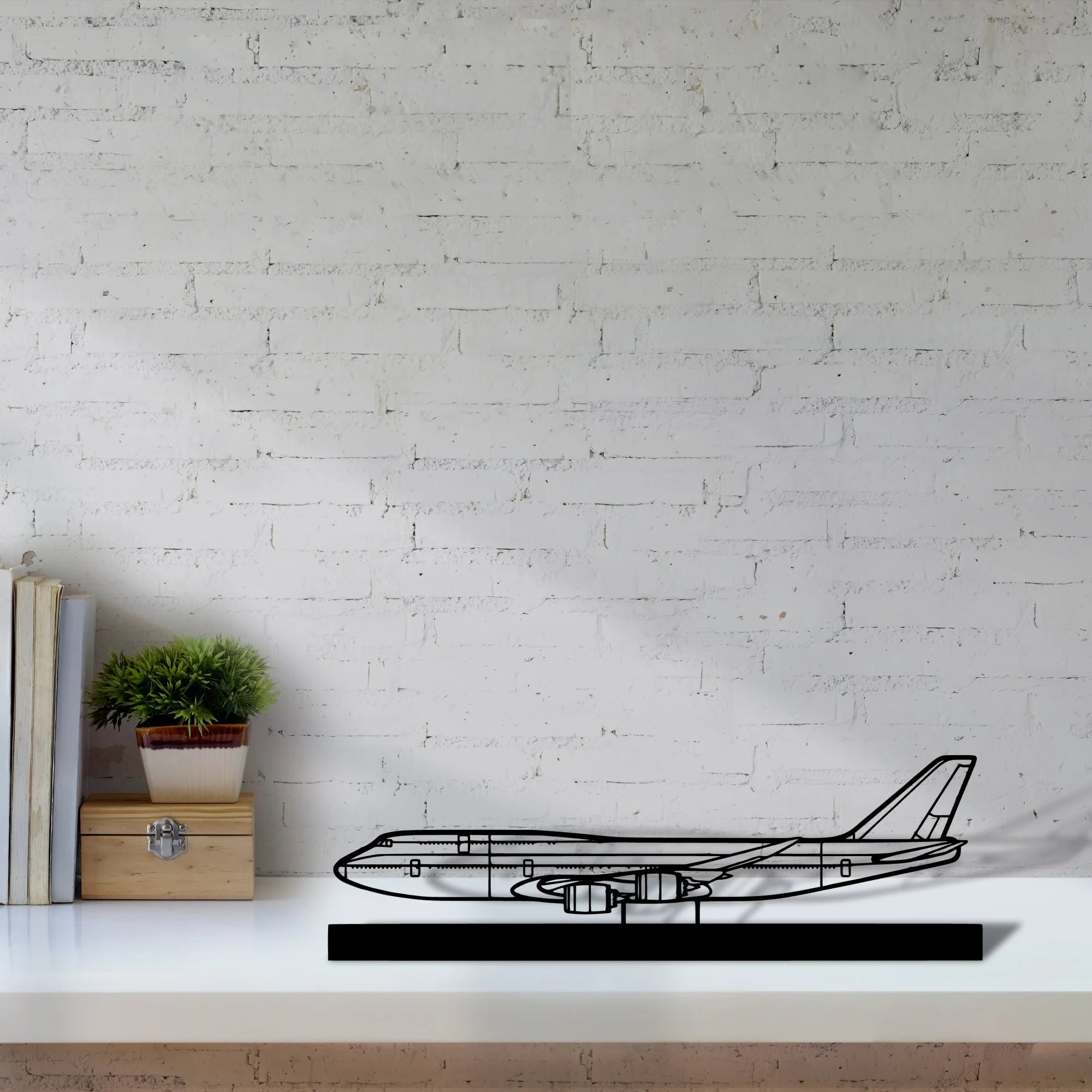 747-8 Silhouette Metal Art Stand - Aero Silhouette