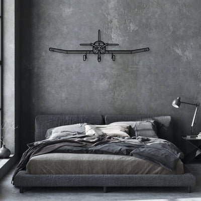 750 XL Classic Aircraft Silhouette Metal Wall Art - Aviation Hangar Decor