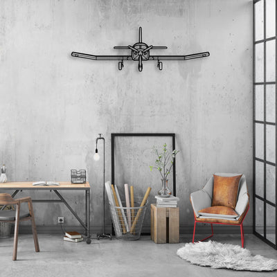750 XL Classic Aircraft Silhouette Metal Wall Art - Aviation Hangar Decor