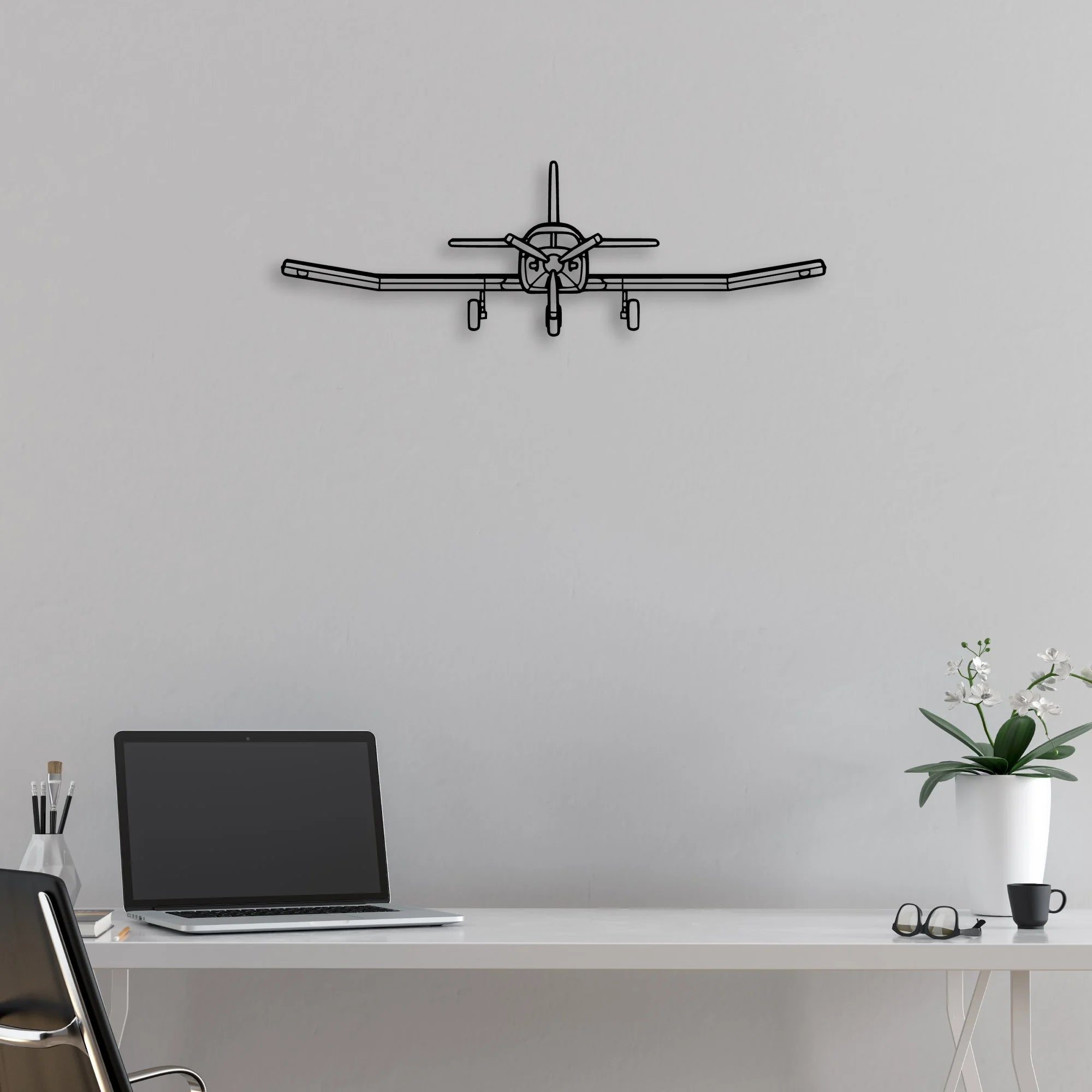 750 XL Classic Aircraft Silhouette Metal Wall Art - Aviation Hangar Decor