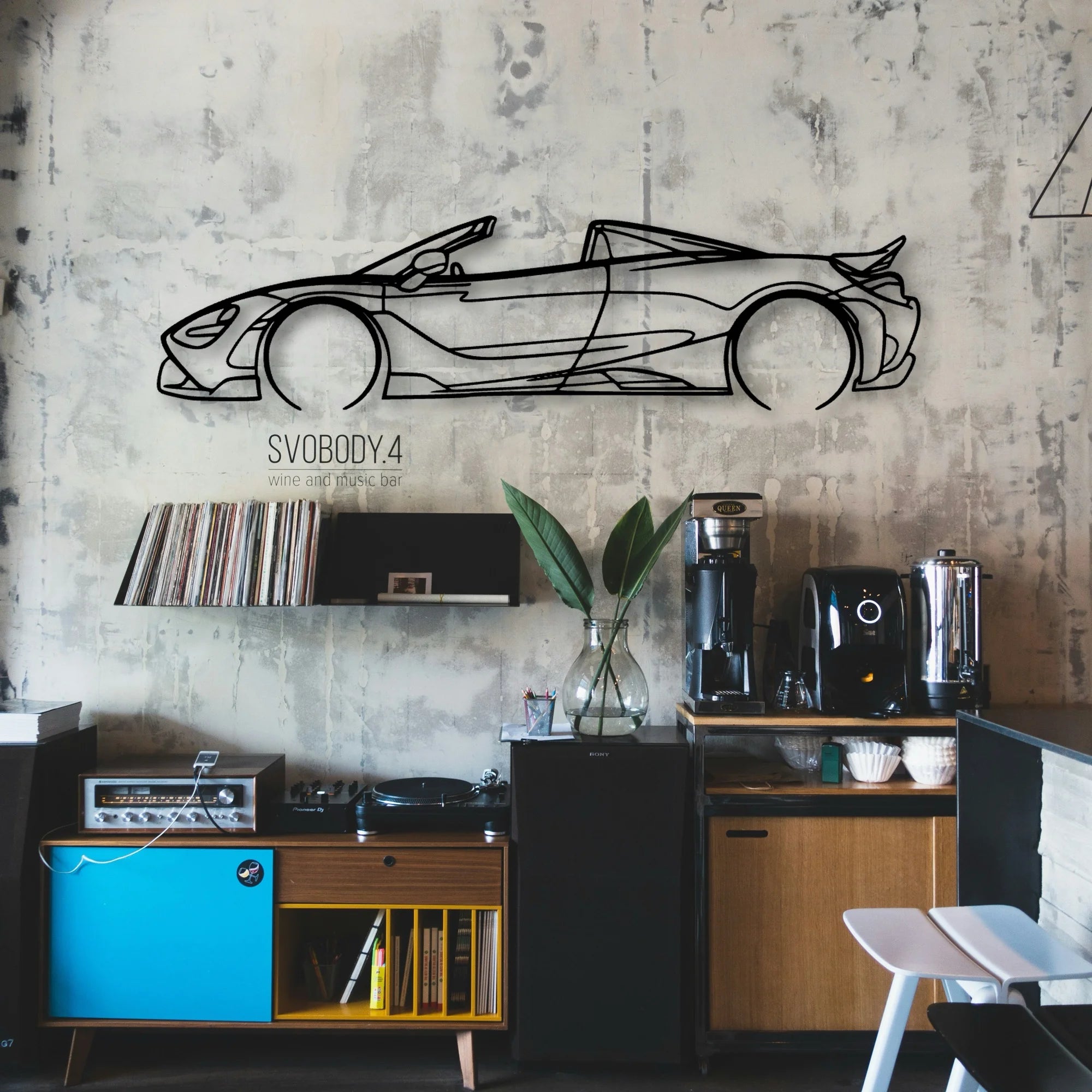 765 LT 2 Classic Silhouette Metal Wall Art - Automotive Garage Decor