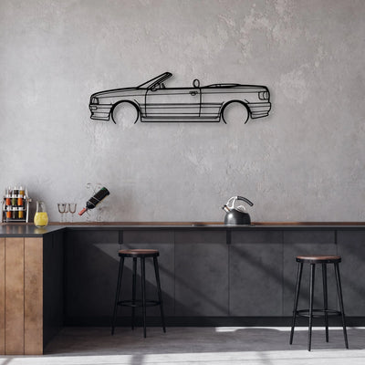 80 Convertible 1998 Classic Silhouette Metal Wall Art - Automotive Garage Decor