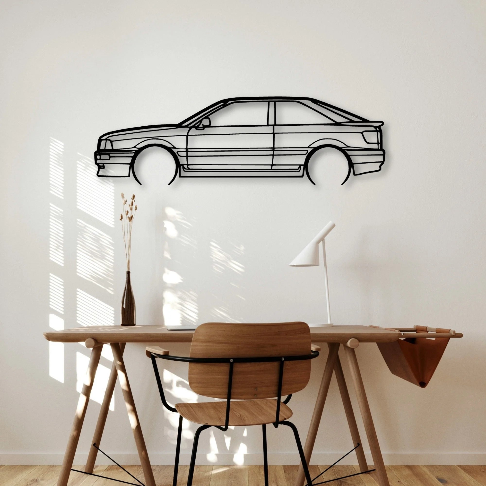80 Coupe 1992 Classic Silhouette Metal Wall Art - Automotive Garage Decor