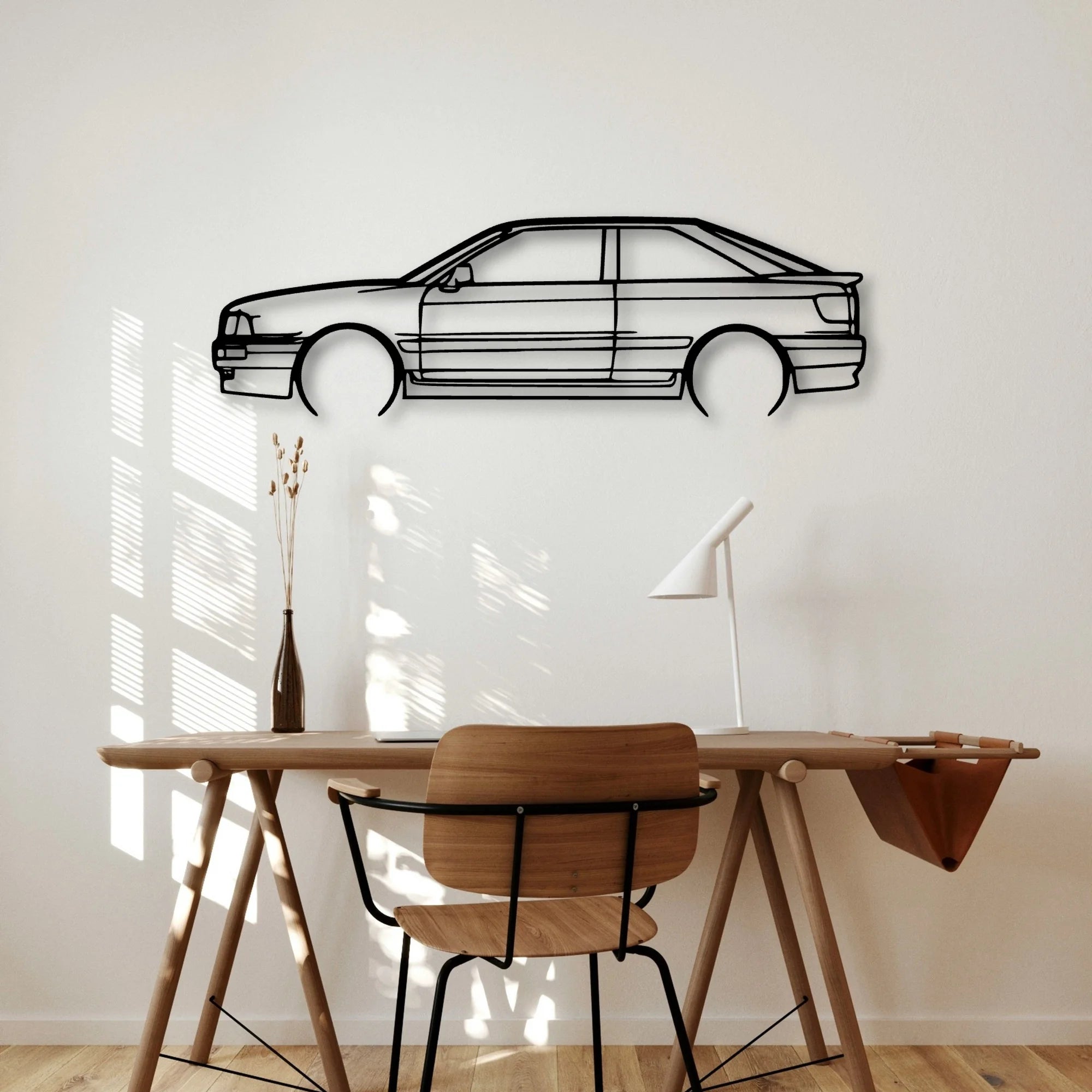 80 S2 1992 Classic Silhouette Metal Wall Art - Automotive Garage Decor