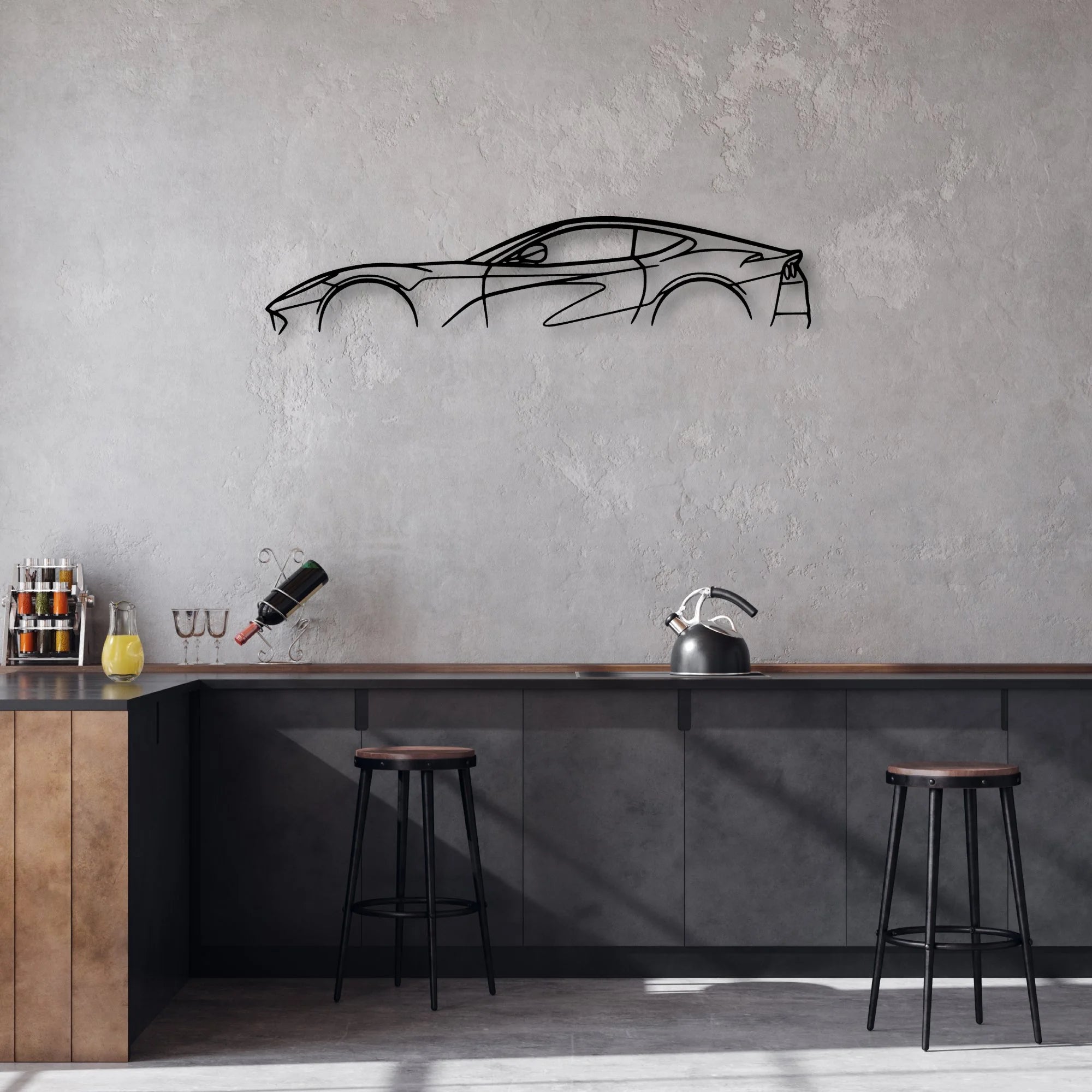 812 Superfast Classic Silhouette Metal Wall Art - Automotive Garage Decor