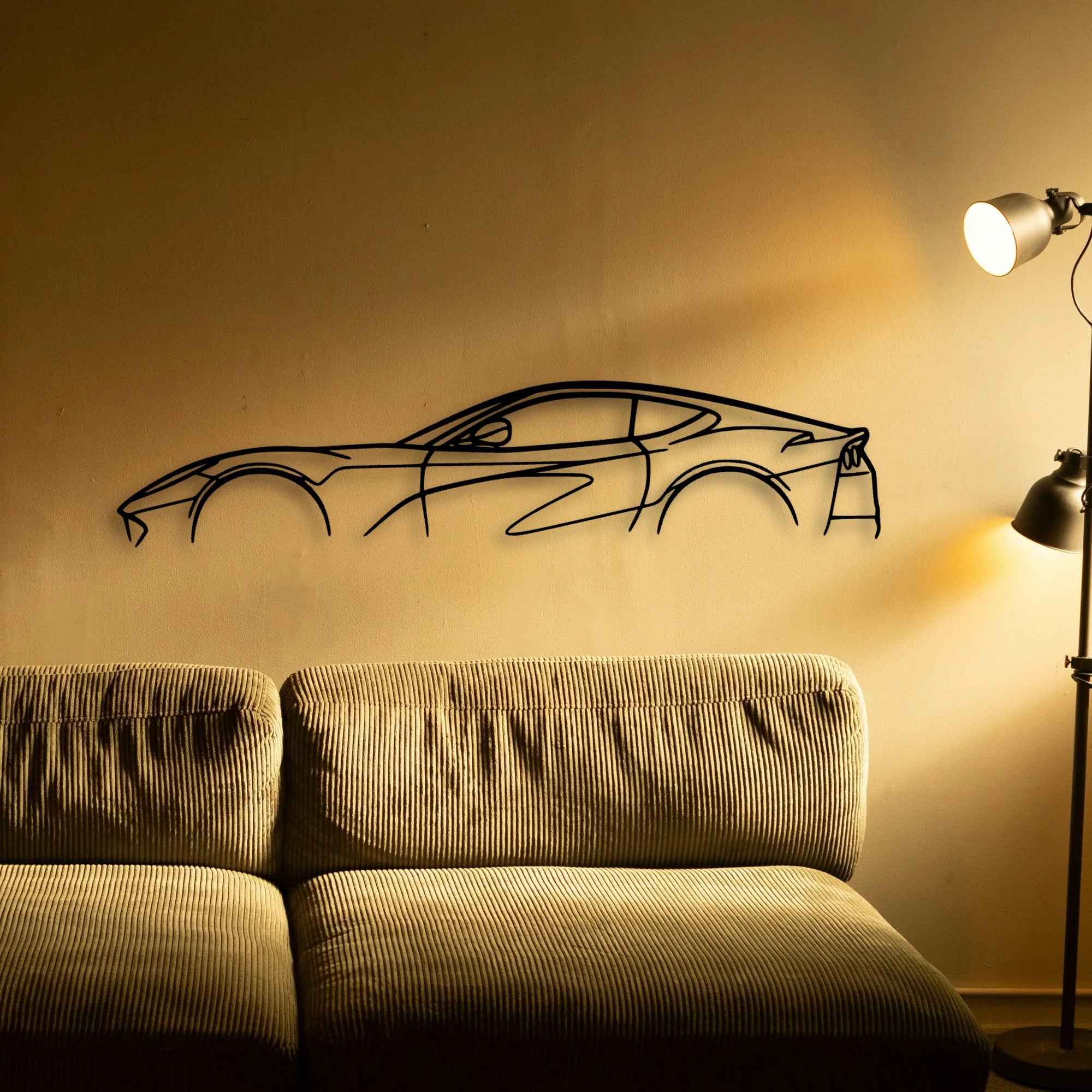 812 Superfast Classic Silhouette Metal Wall Art - Automotive Garage Decor