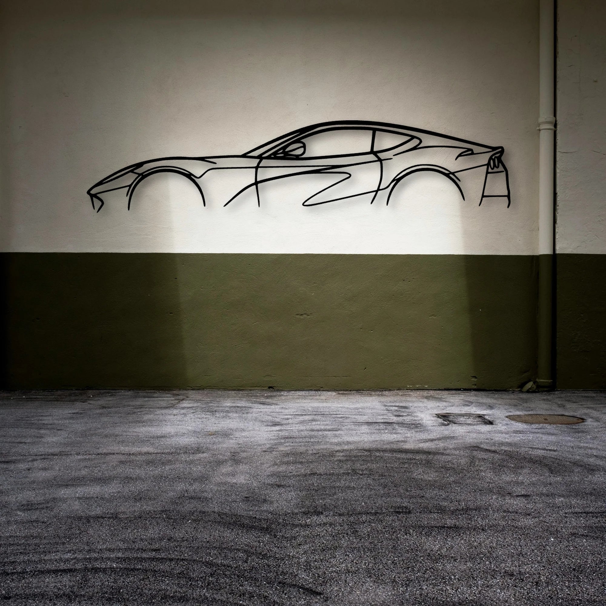 812 Superfast Classic Silhouette Metal Wall Art - Automotive Garage Decor