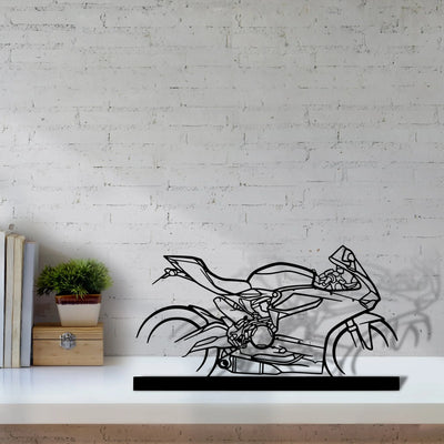 899-panigale Silhouette Metal Art Stand - Aero Silhouette