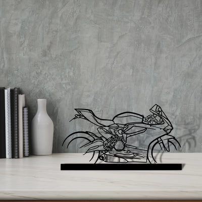 899-panigale Silhouette Metal Art Stand - Aero Silhouette