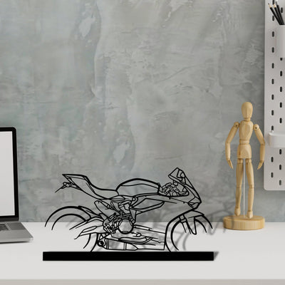 899-panigale Silhouette Metal Art Stand - Aero Silhouette