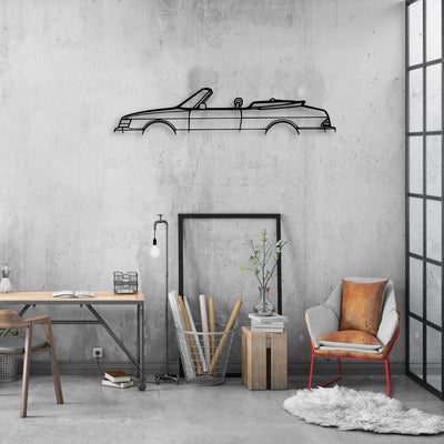 900i Saab 1991 Classic Silhouette Metal Wall Art - Automotive Garage Decor