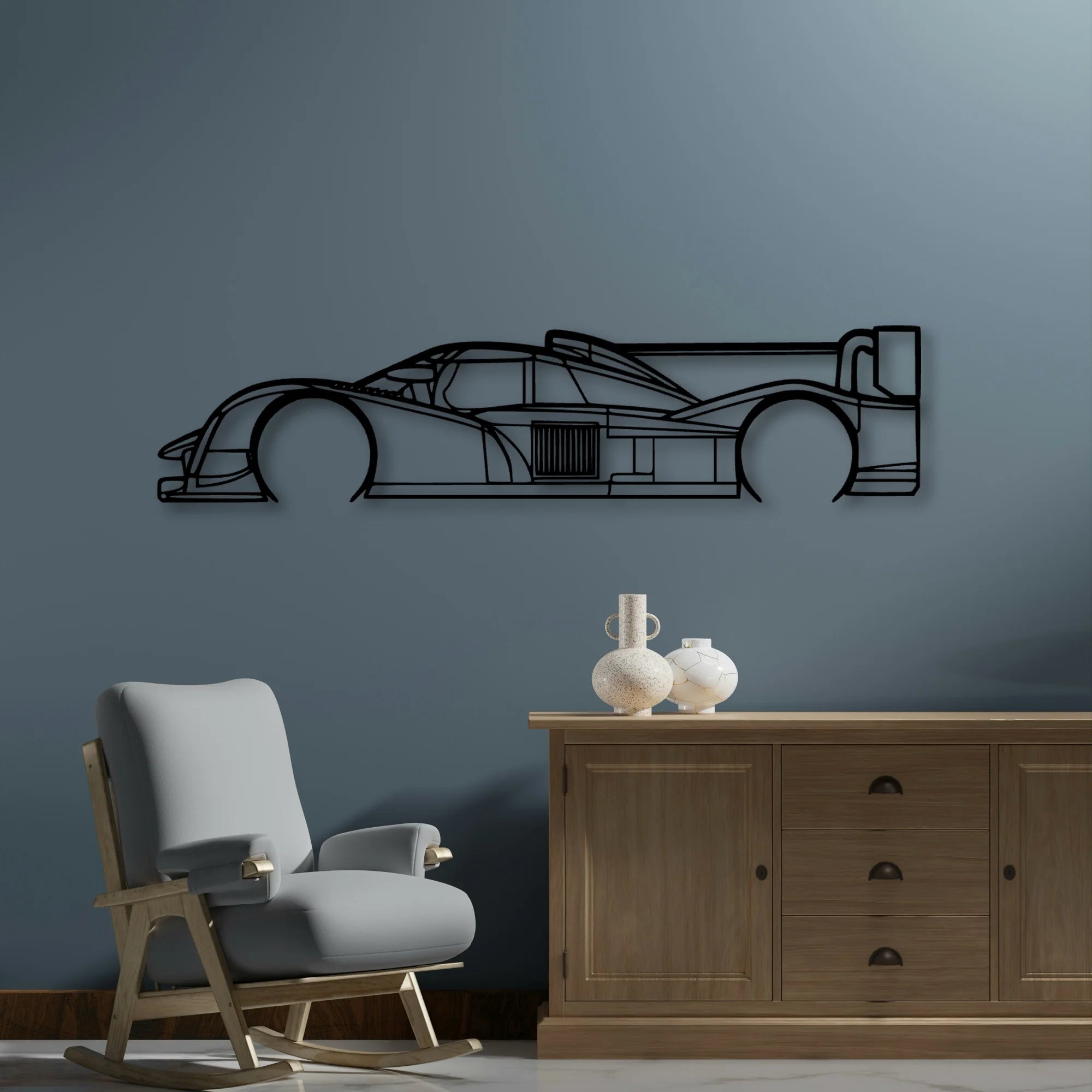 908 LMP1 2011 Classic Silhouette Metal Wall Art - Automotive Garage Decor