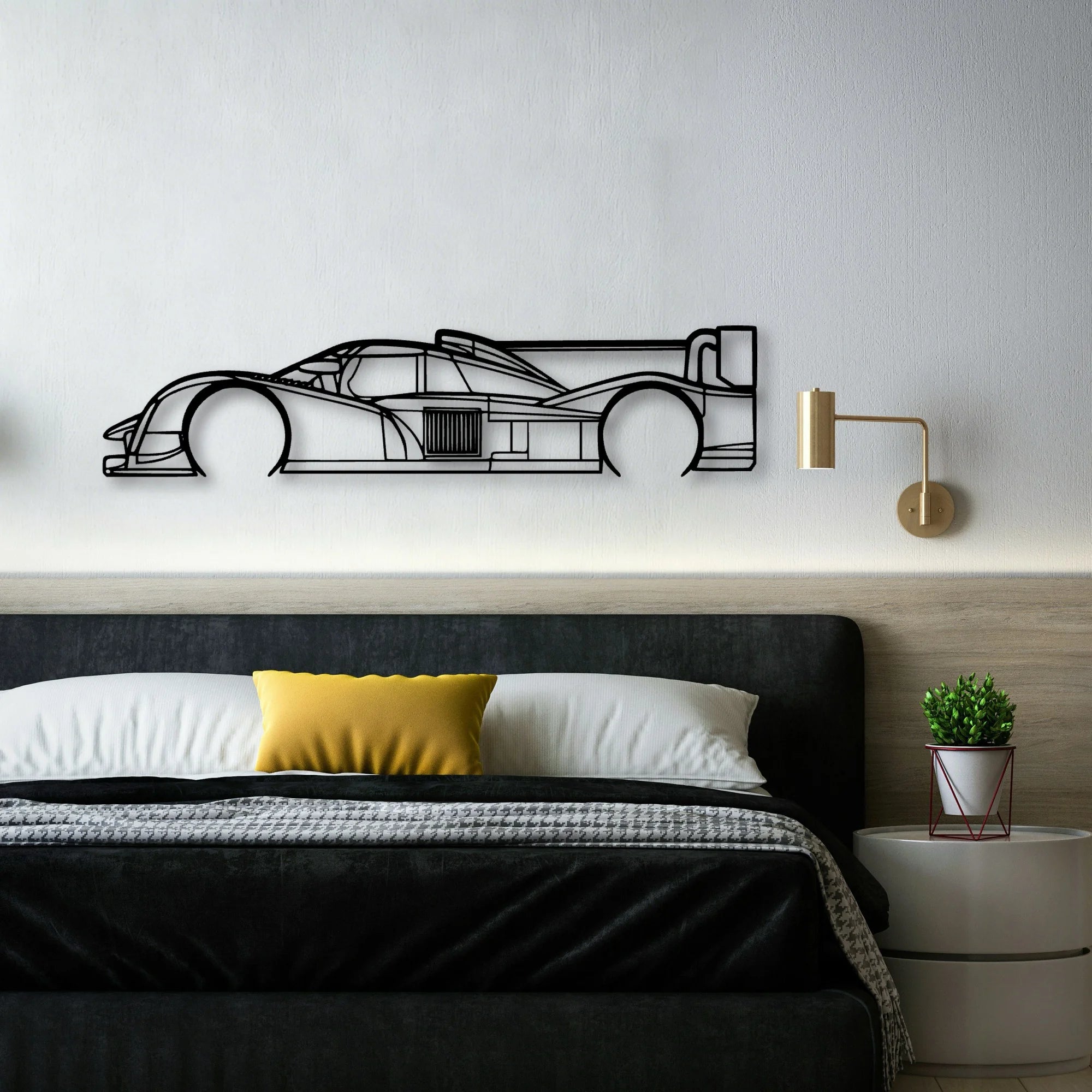 908 LMP1 2011 Classic Silhouette Metal Wall Art - Automotive Garage Decor