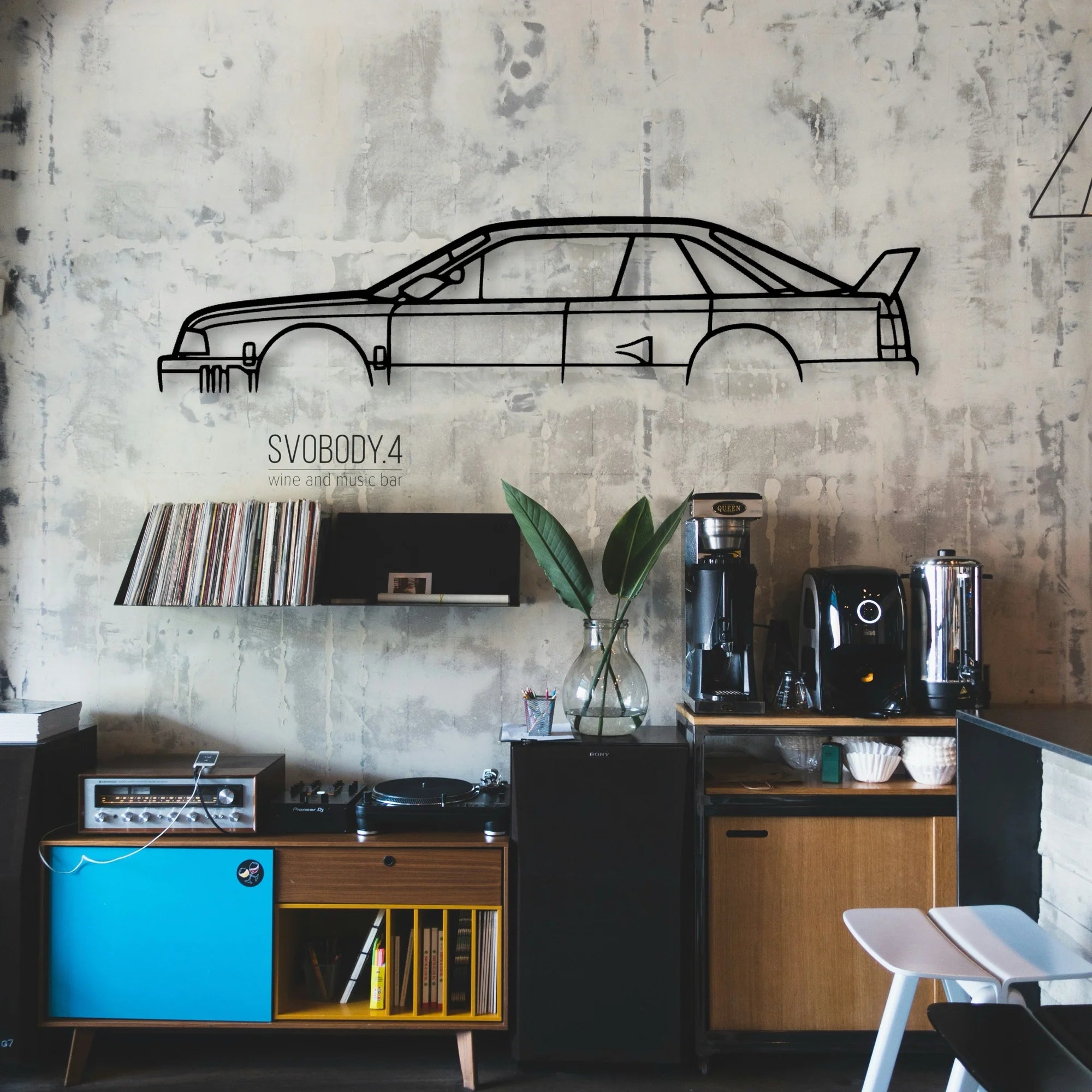 90 Quattro IMSA GTO Classic Silhouette Metal Wall Art - Automotive Garage Decor