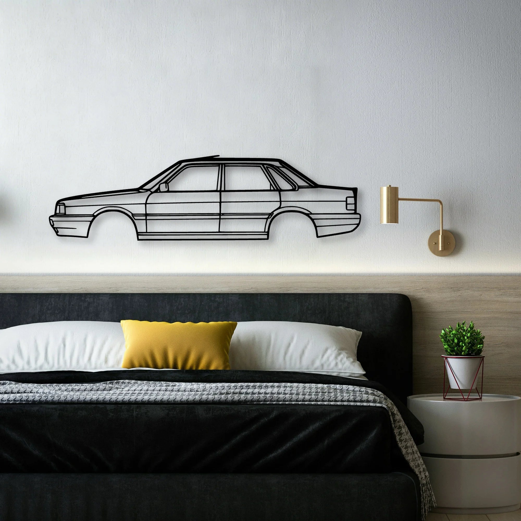 90 Typ 85 1986 Classic Silhouette Metal Wall Art - Automotive Garage Decor