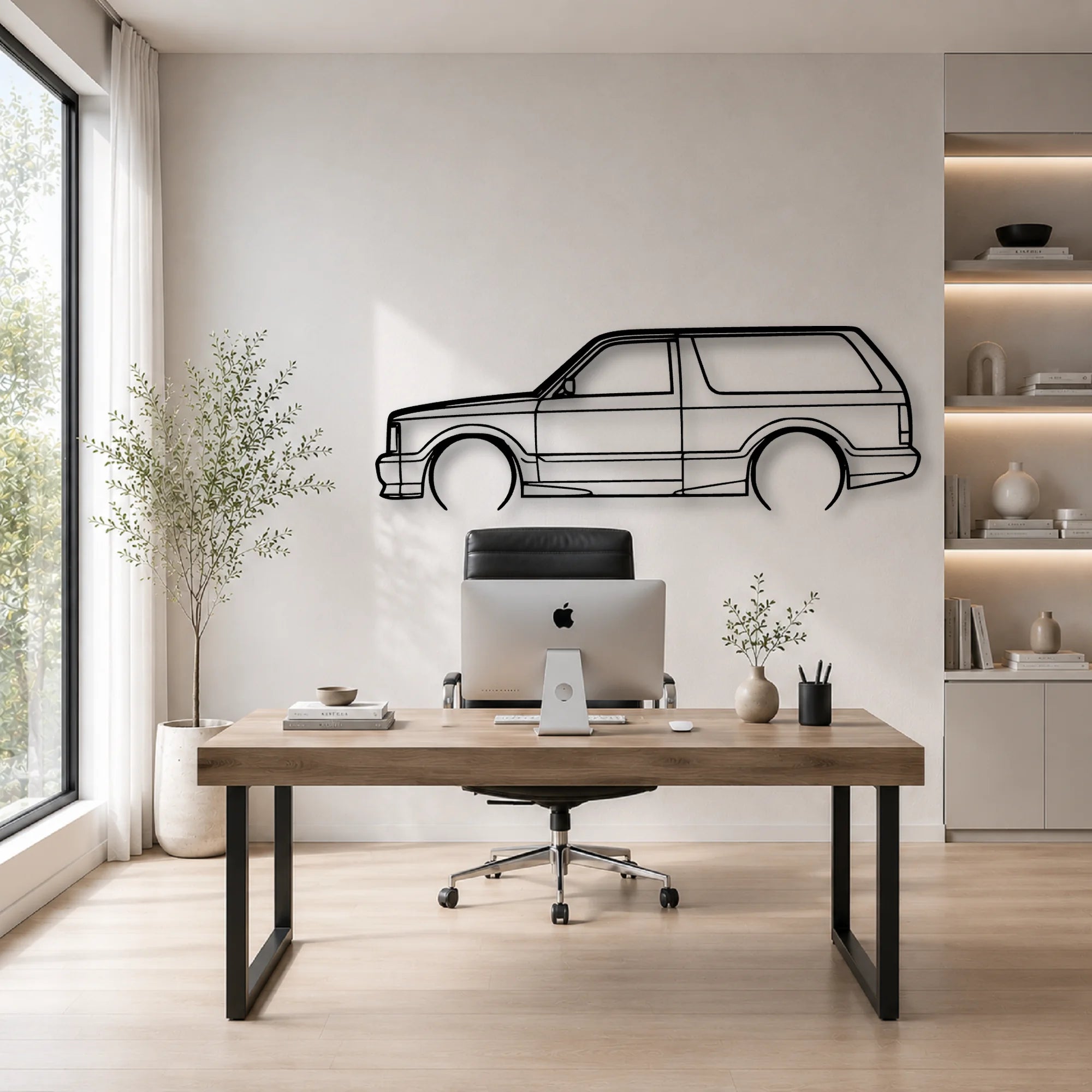 93 Typ 2 Classic Silhouette Metal Wall Art - Automotive Garage Decor