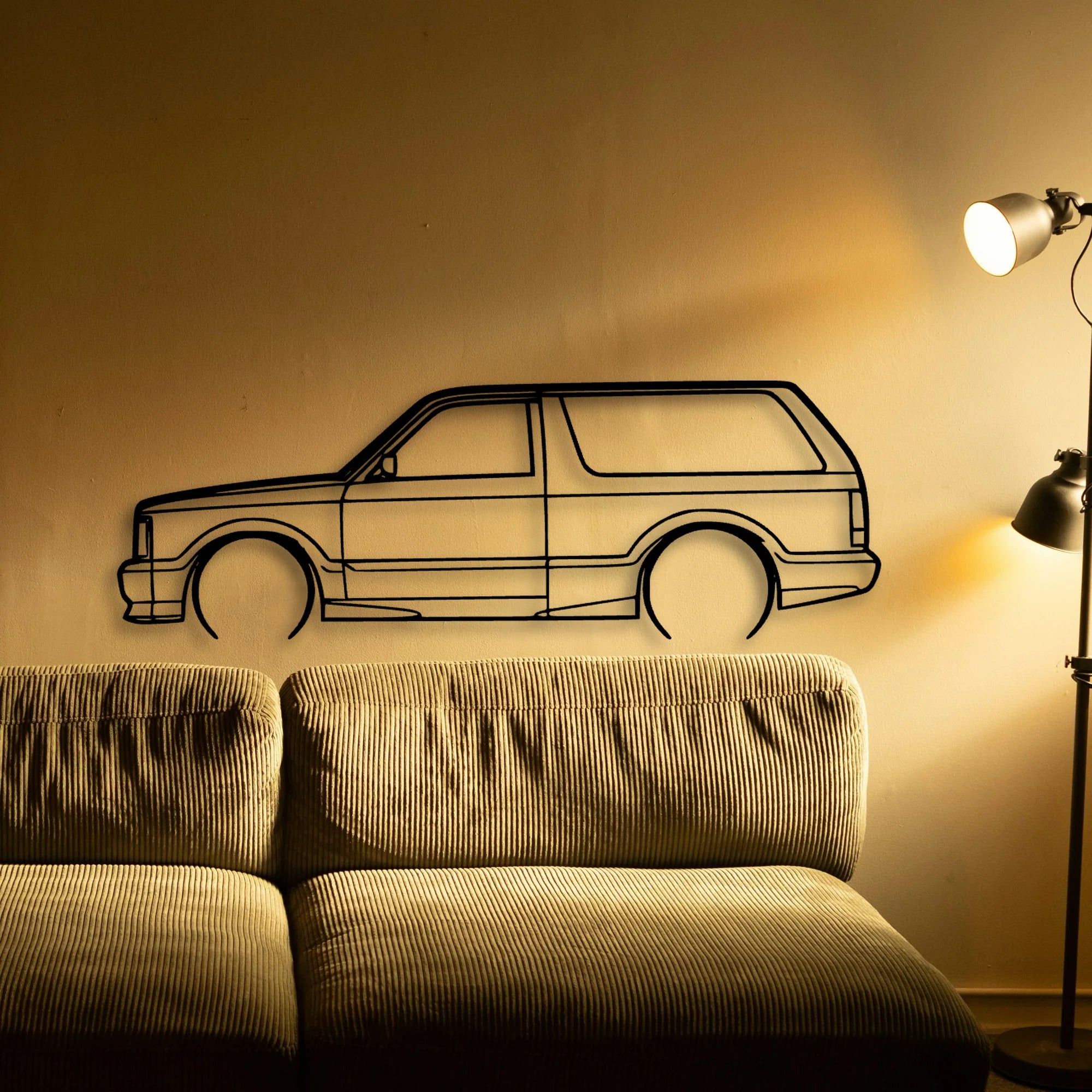 93 Typ 2 Classic Silhouette Metal Wall Art - Automotive Garage Decor