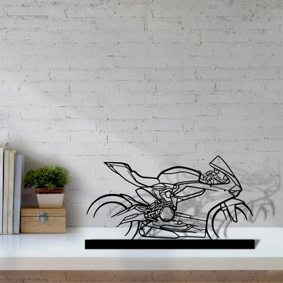 959-panigale-corse Silhouette Metal Art Stand - Aero Silhouette