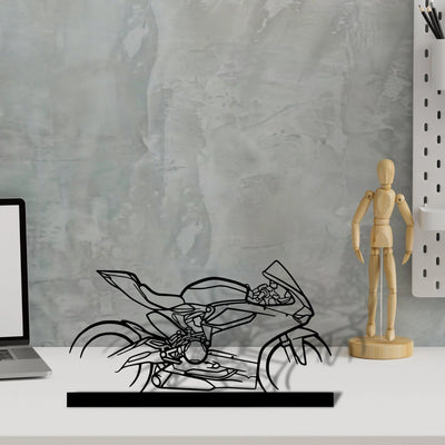 959-panigale-corse Silhouette Metal Art Stand - Aero Silhouette