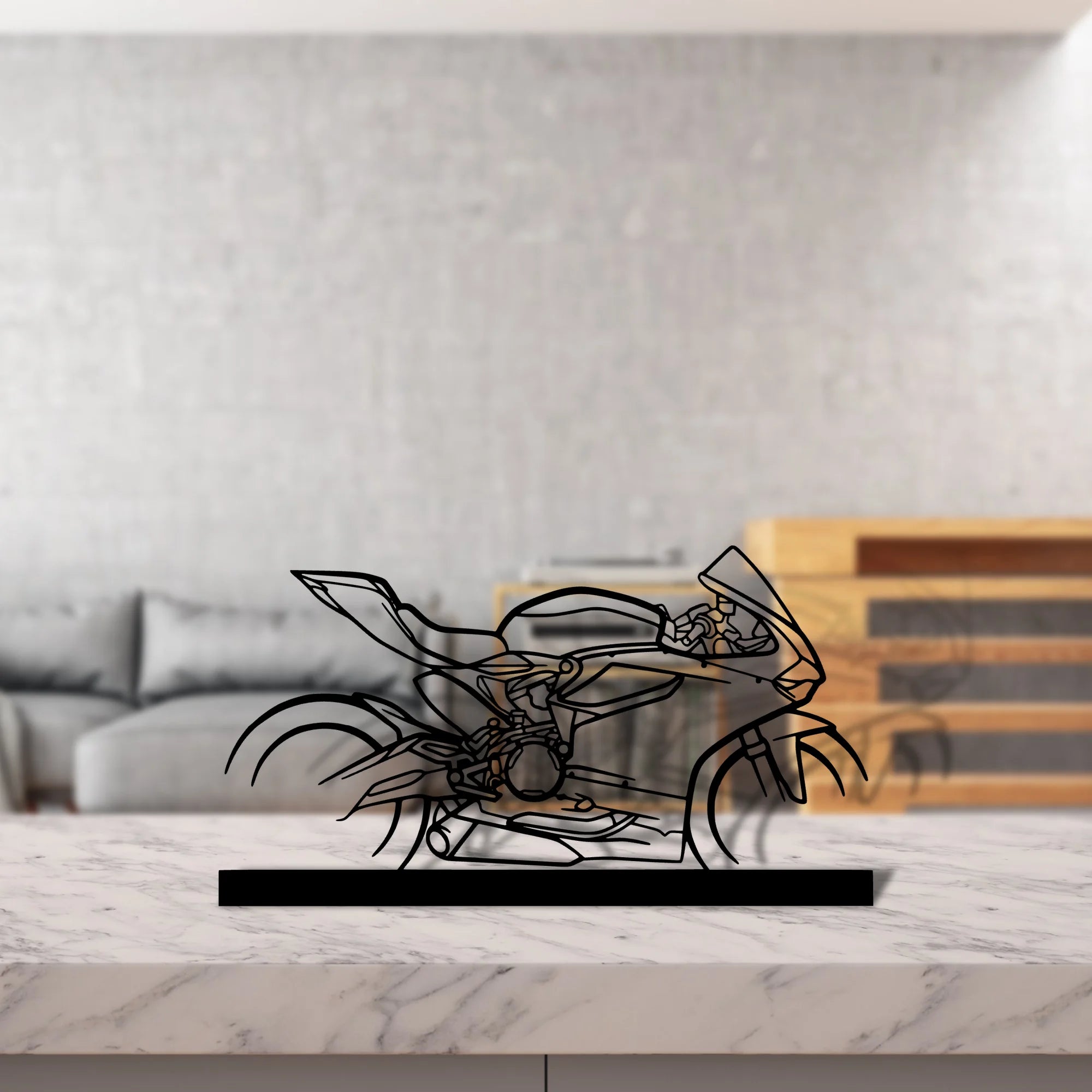 959-panigale-corse Silhouette Metal Art Stand - Aero Silhouette