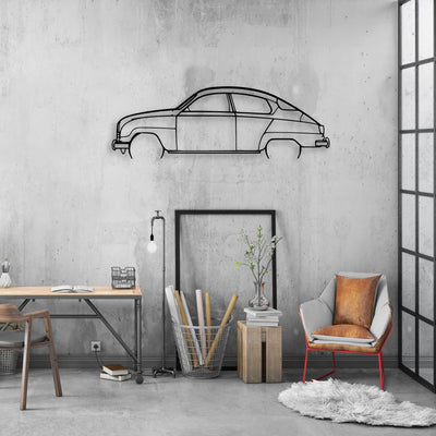 96 Yearmodel 1964 Classic Silhouette Metal Wall Art - Automotive Garage Decor