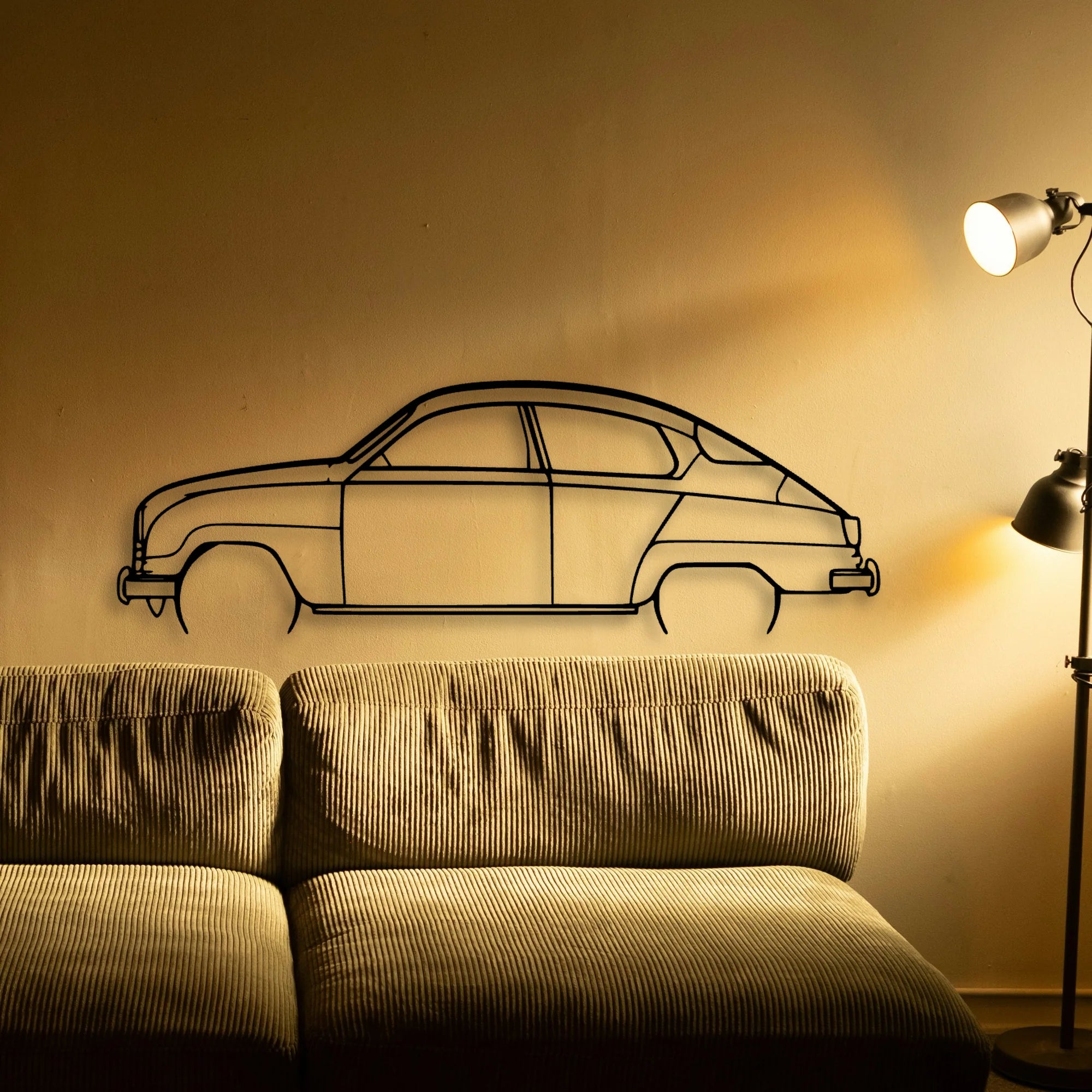 96 Yearmodel 1964 Classic Silhouette Metal Wall Art - Automotive Garage Decor