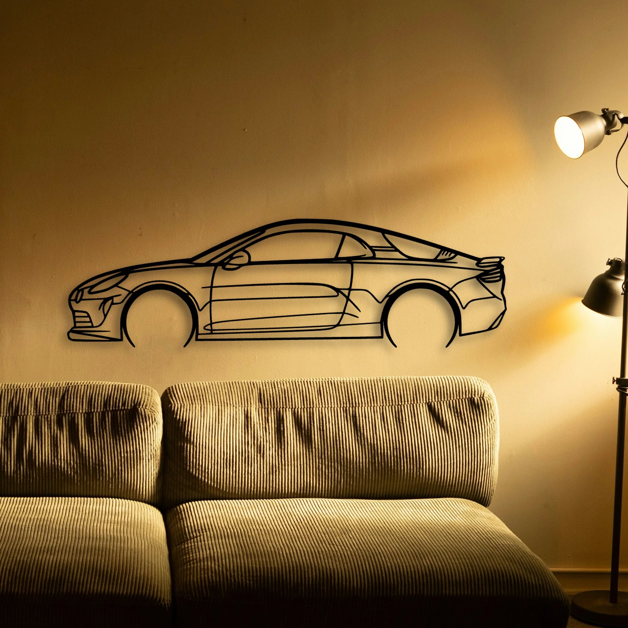 A110 2 Classic Silhouette Metal Wall Art - Automotive Garage Decor