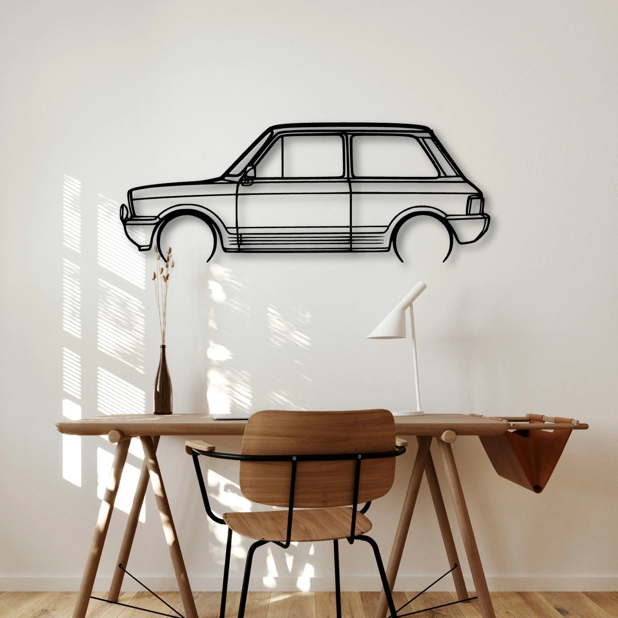 A112 1984 Classic Silhouette Metal Wall Art - Automotive Garage Decor