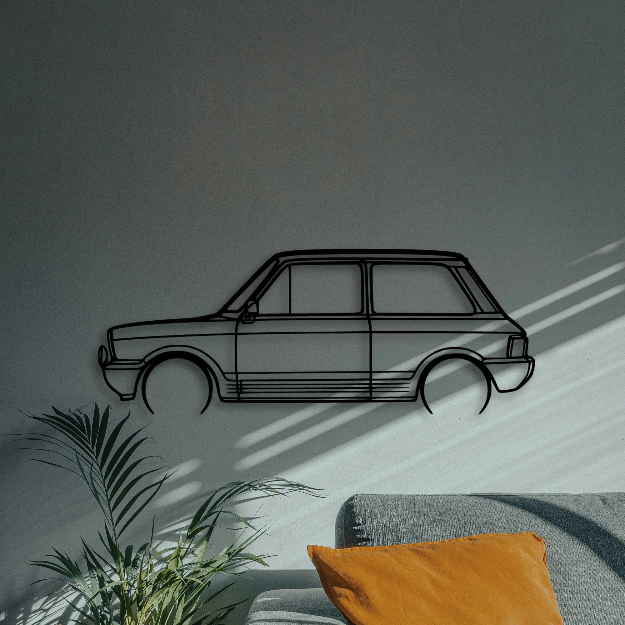A112 1984 Classic Silhouette Metal Wall Art - Automotive Garage Decor