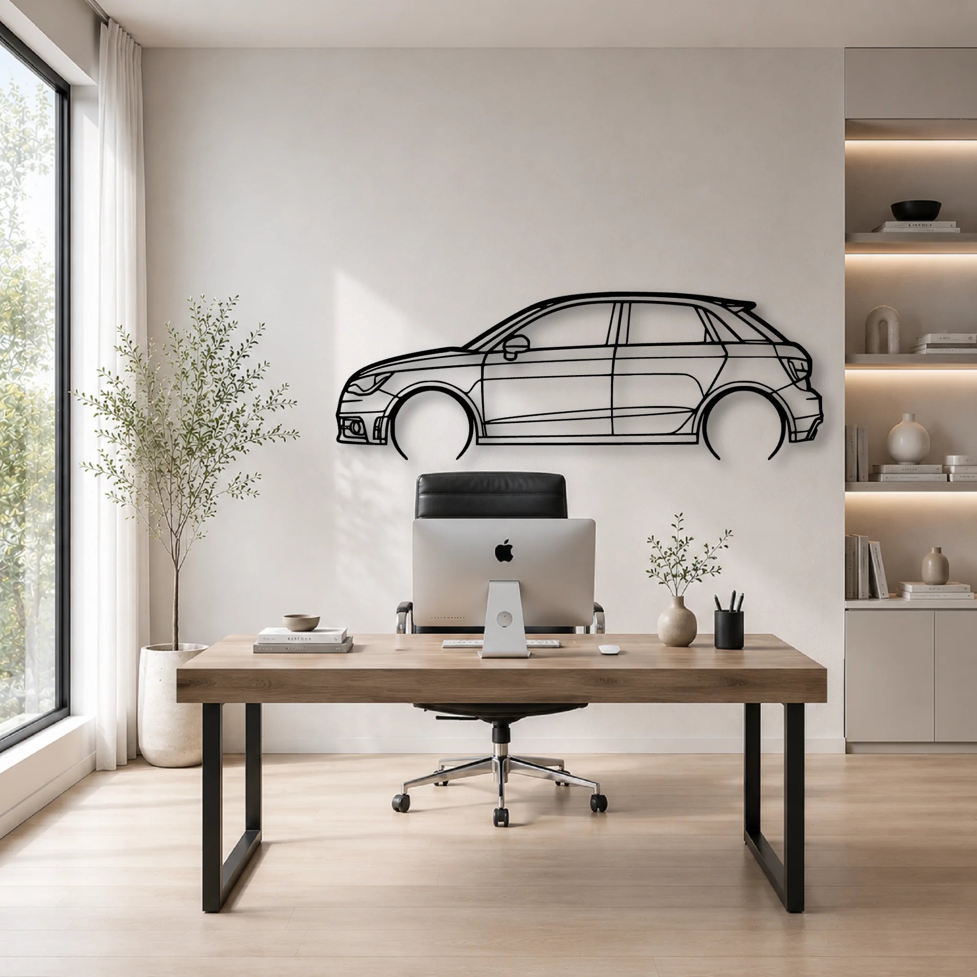 A1 Classic Silhouette Metal Wall Art - Automotive Garage Decor