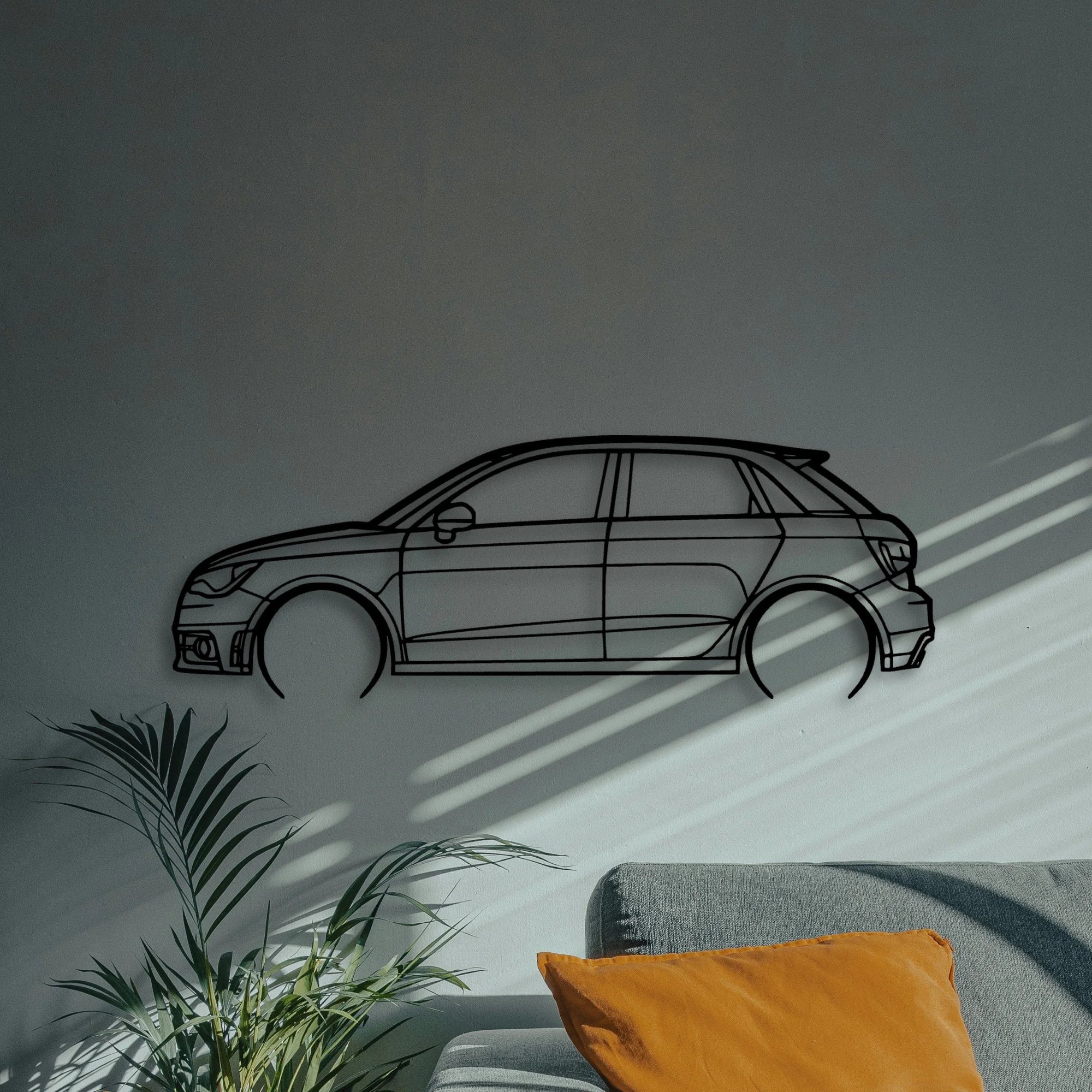 A1 Classic Silhouette Metal Wall Art - Automotive Garage Decor
