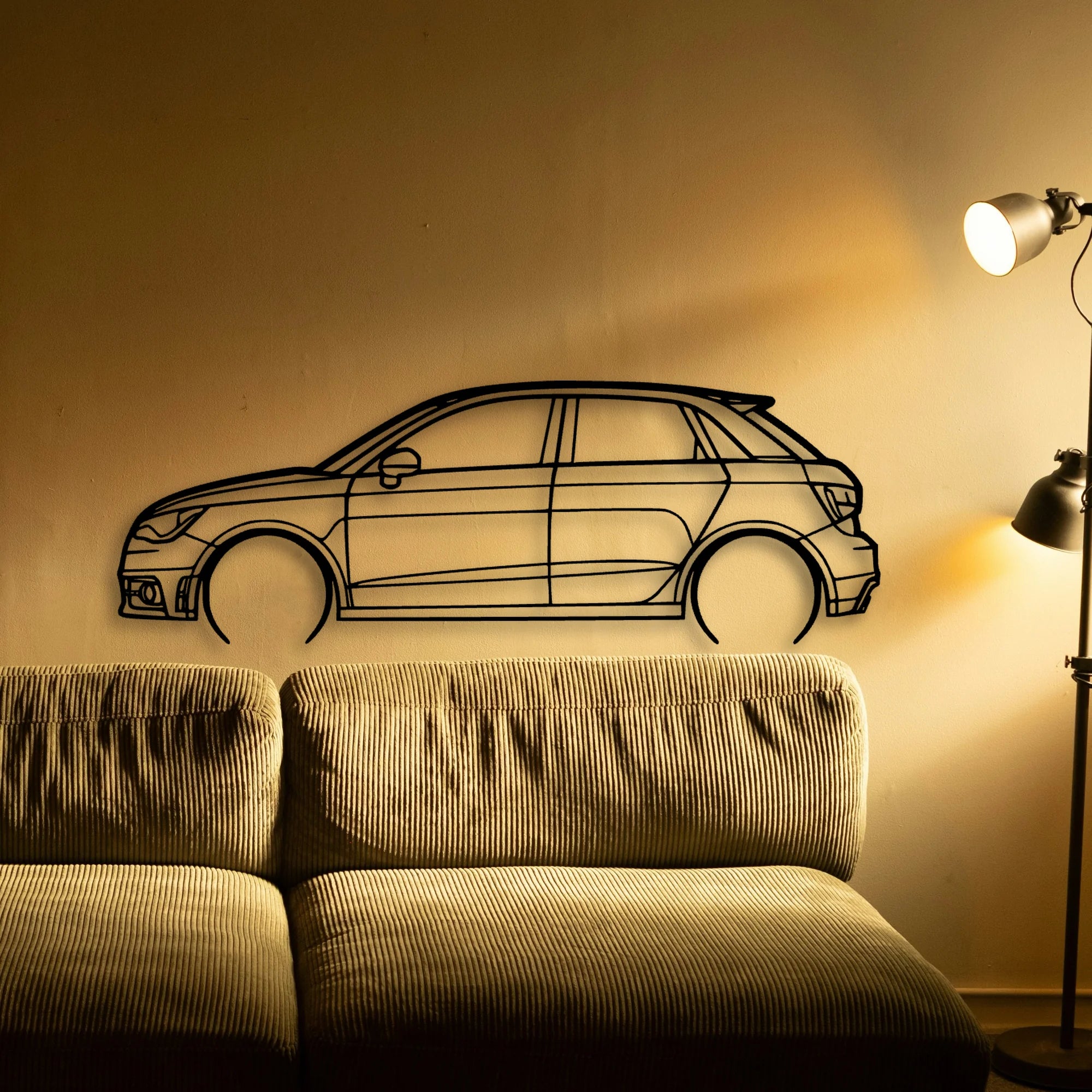 A1 Classic Silhouette Metal Wall Art - Automotive Garage Decor