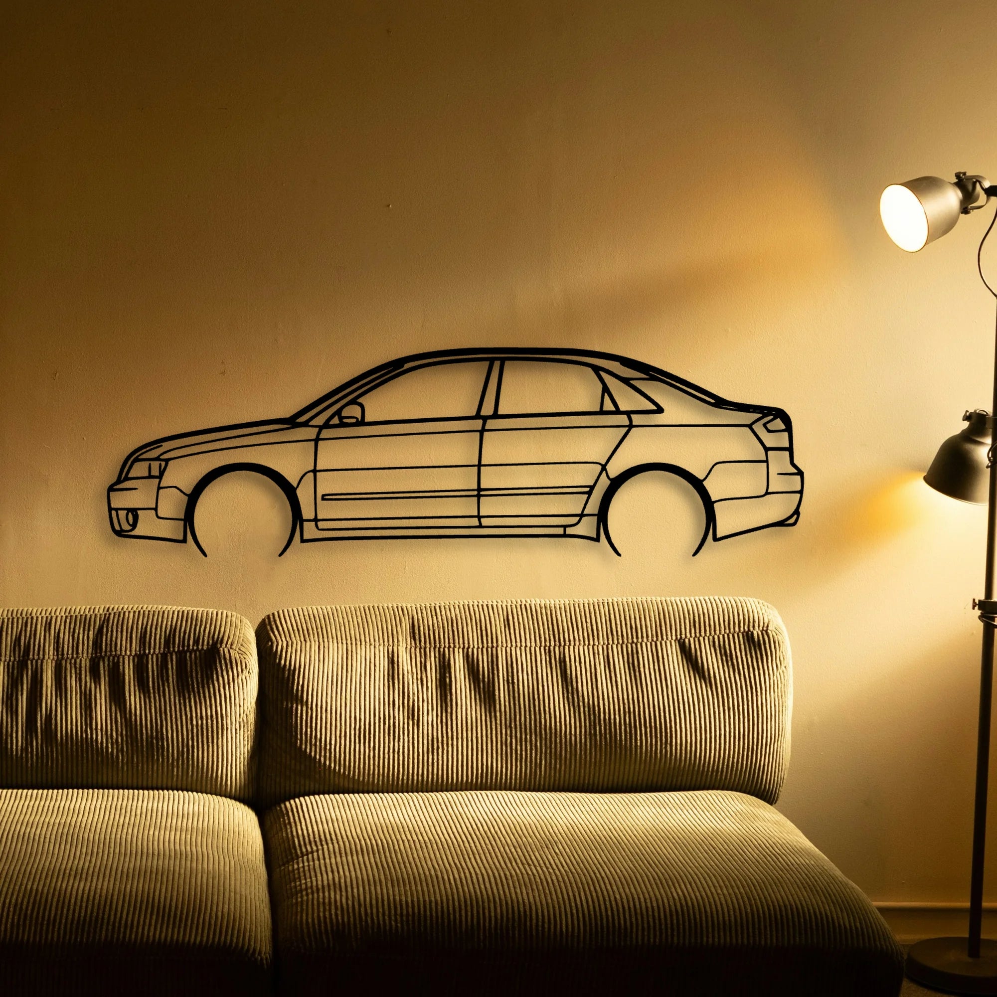 A4 2004 Classic Silhouette Metal Wall Art - Automotive Garage Decor