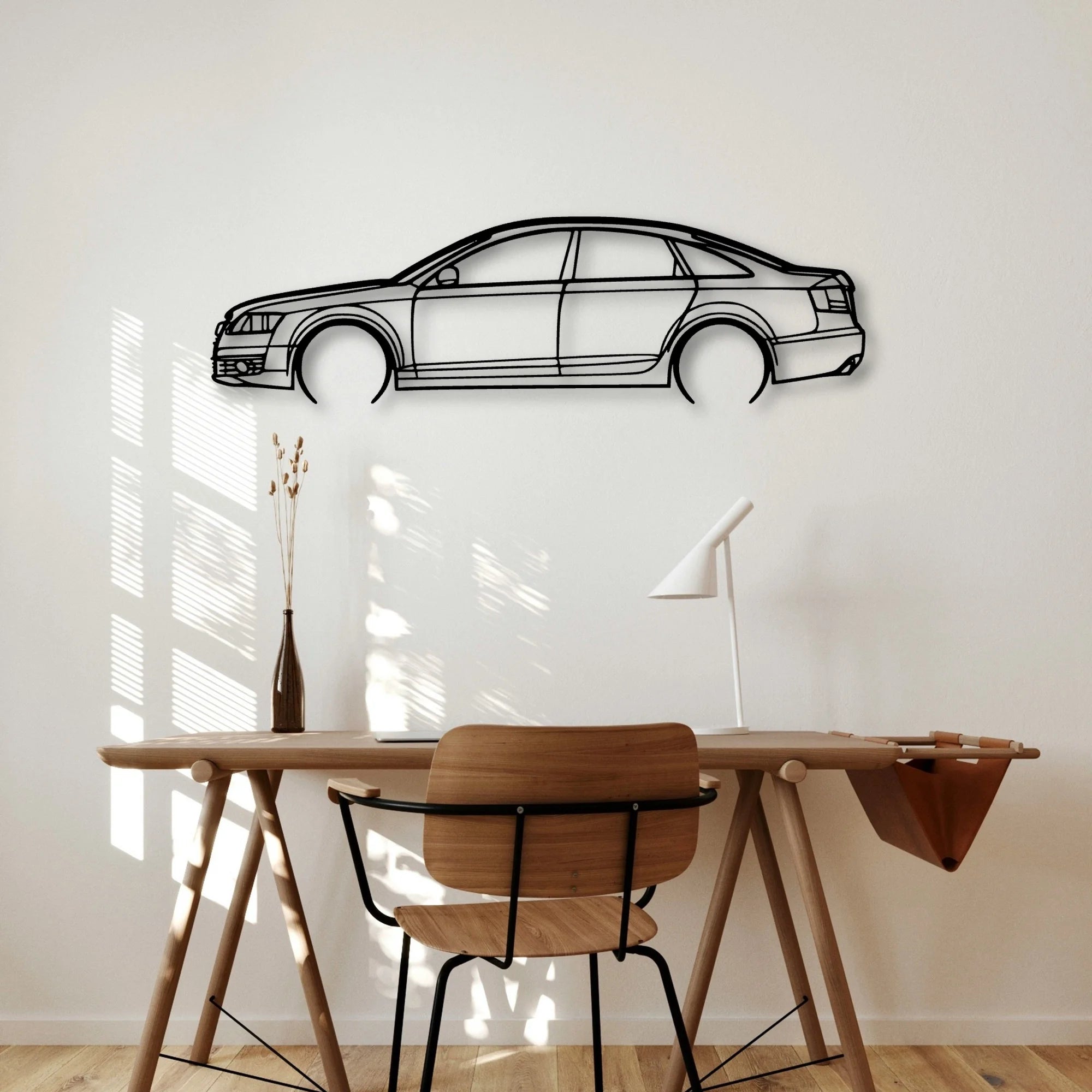 A6 2006 Classic Silhouette Metal Wall Art - Automotive Garage Decor