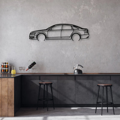 A6 2006 Classic Silhouette Metal Wall Art - Automotive Garage Decor