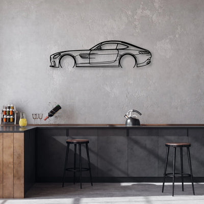 AMG GTS 2016 Classic Silhouette Metal Wall Art - Automotive Garage Decor