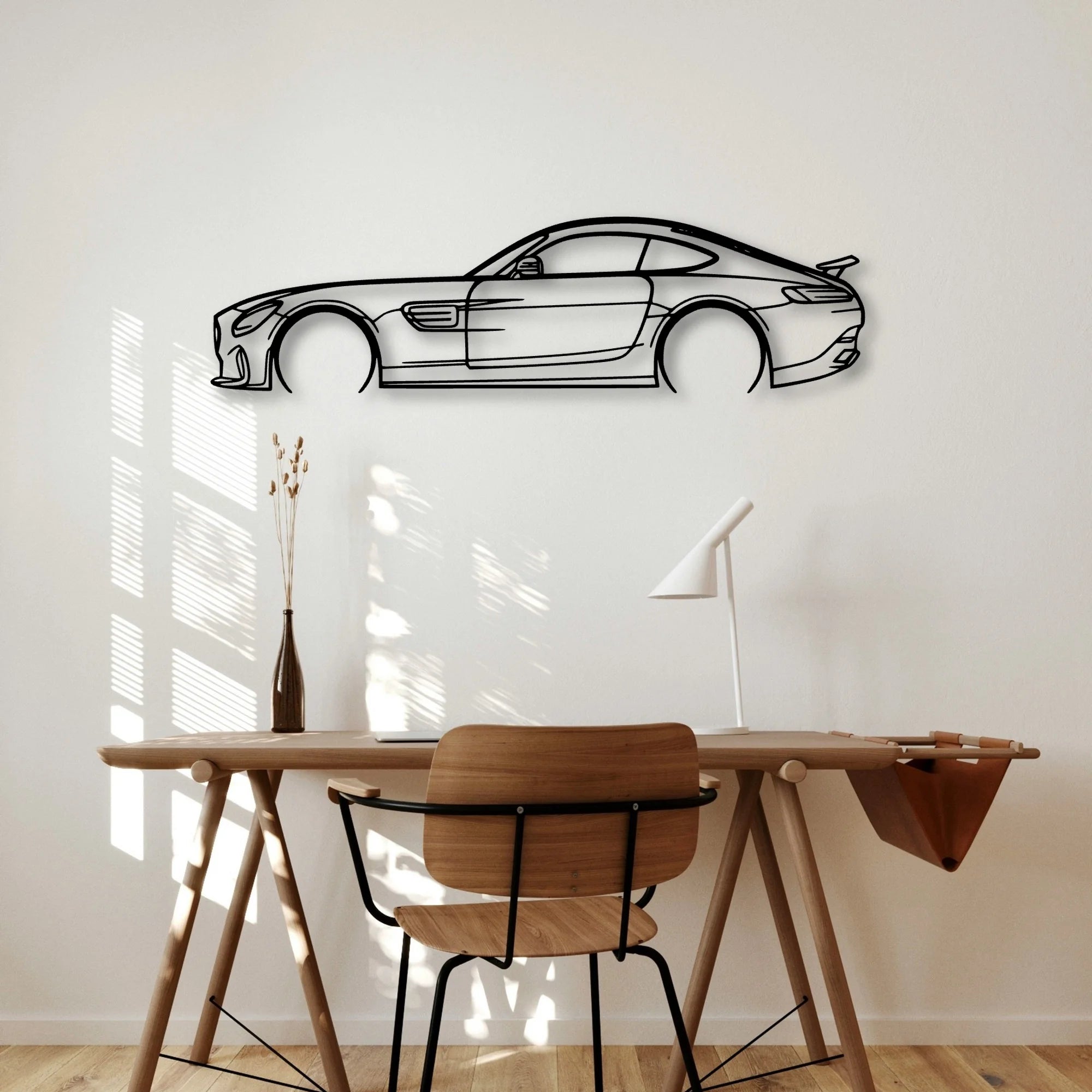 AMG GTS Edition 1 2016 Classic Silhouette Metal Wall Art - Automotive Garage Decor